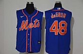 Mets 48 Jacob DeGrom Royal Nike Cool Base Sleeveless Jersey,baseball caps,new era cap wholesale,wholesale hats